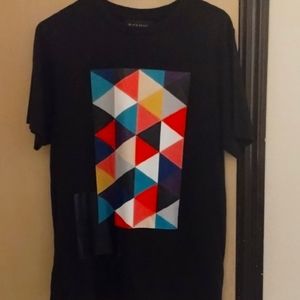 Black Geometric Graphic T-Shirt